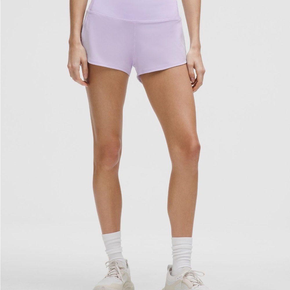 Lululemon Purple Speed Up Shorts 2.5 In High Rise